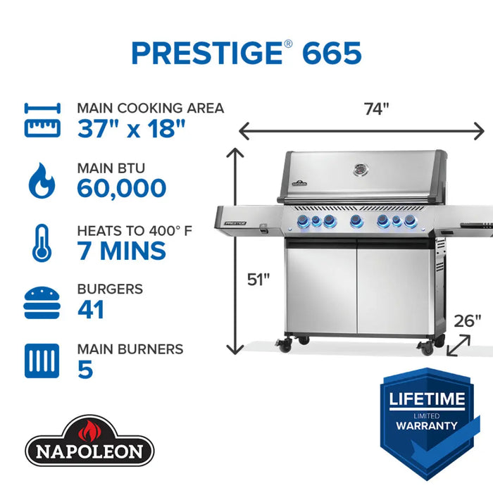 Napoleon Prestige 665 RSIB Gas Grill Napoleon Dreamwood Living