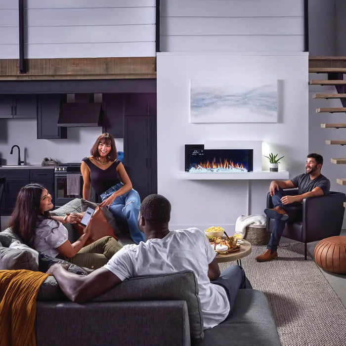 Napoleon Stylus Cara Elite Connected Wall Hanging Electric Fireplace Napoleon Hearth Dreamwood Living