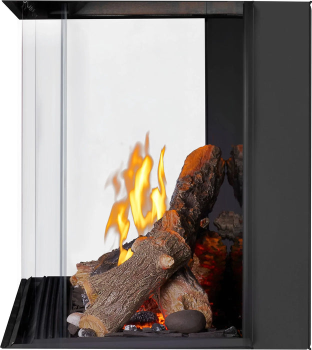 Napoleon Tall Bay Luxuria 50 three-sided gas fireplace, right side view