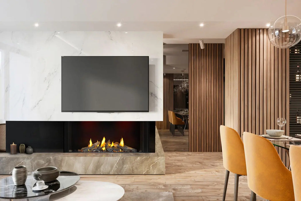 Napoleon Tall Bay Luxuria 62 3-Sided Direct Vent Gas Fireplace - TLVX62LBN