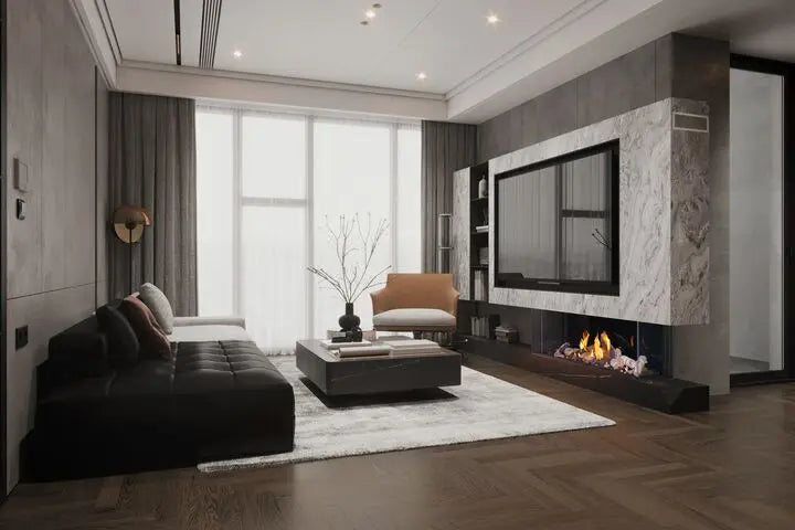 Napoleon Tall Bay Luxuria 62 3-Sided Direct Vent Gas Fireplace - TLVX62LBN
