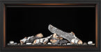 Napoleon Tall Vector 50 gas fireplace with Luminous Logs, front view with birch logs