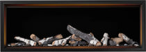 Napoleon Tall Vector 74 gas fireplace with Luminous Logs, front view with birch logs
