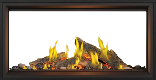 Napoleon Tall Linear Vector™ 50 See Through Gas Fireplace with Luminous Logs Napoleon Hearth