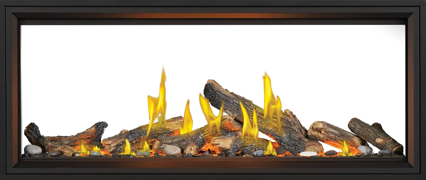 Napoleon Tall Linear Vector™ 62" See Through Gas Fireplace with Luminous Logs Napoleon Hearth