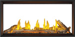 Napoleon Tall Vector 50 see-through gas fireplace, front view with oak logs