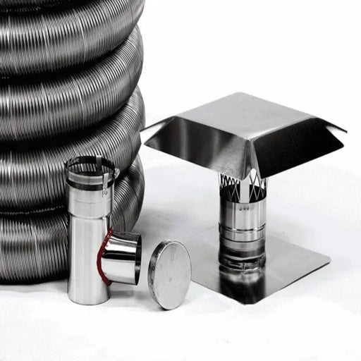 National Chimney M-Flex Pellet Insert Basic Liner Kit with Cleanout Tee National Chimney Dreamwood Living