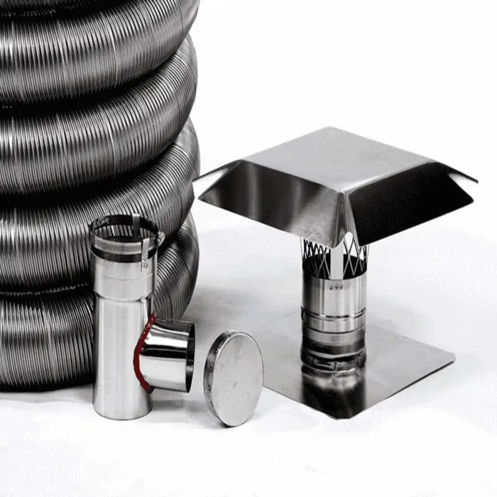 National Chimney M-Flex Pellet Insert Basic Liner Kit with Cleanout Tee National Chimney Dreamwood Living