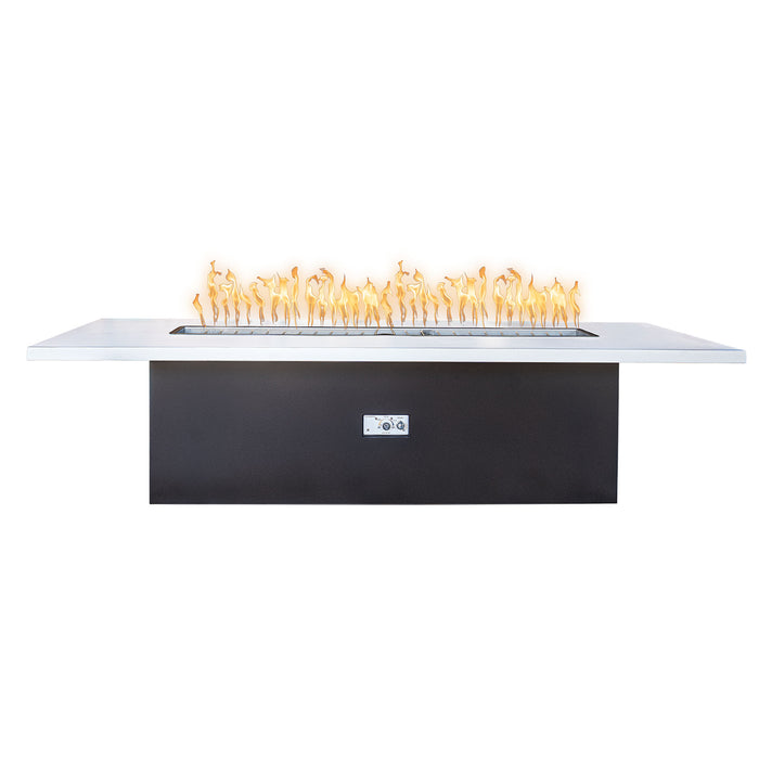 The Outdoor Plus OPT-NWPPC144 Newport 144" Powder Coat Rectangular Gas Fire Table