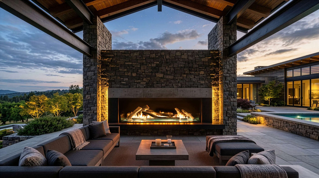Empire Carol Rose 72" Manual Control Outdoor Linear Gas Fireplace