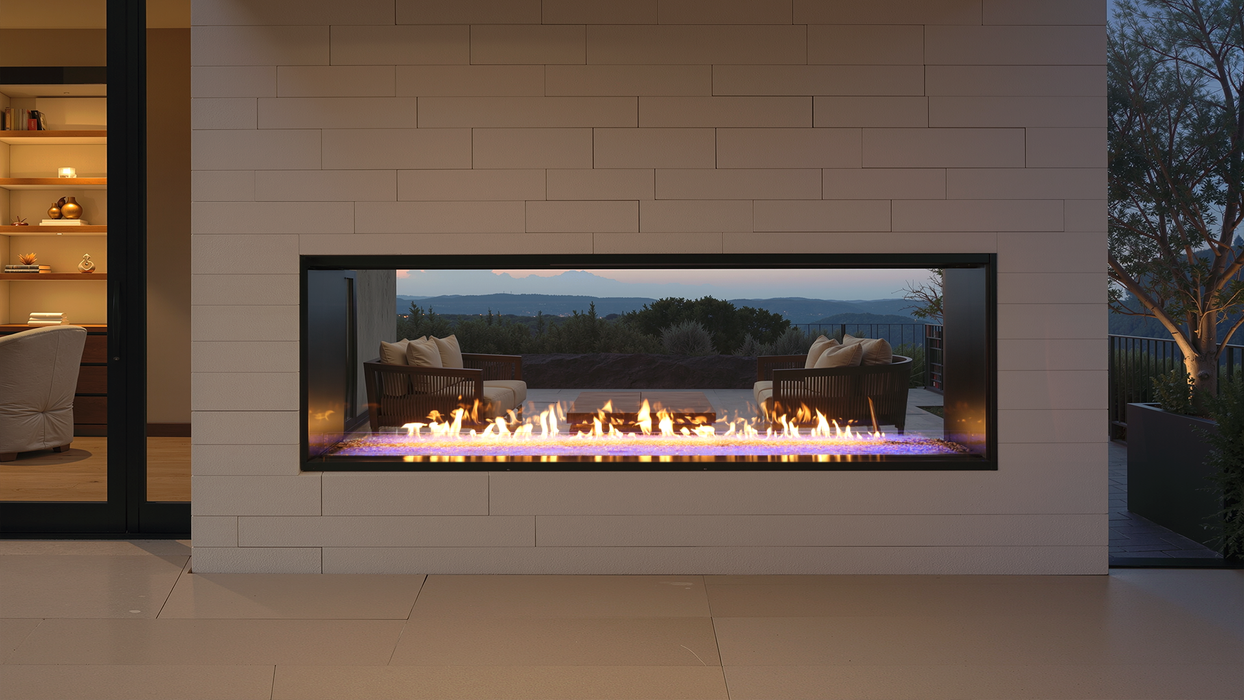 Empire Carol Rose 72" See-Through Manual Control Outdoor Linear Gas Fireplace