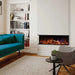 Ortal Evonic E-Lectra 50 built-in electric fireplace in a living room