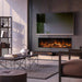 Ortal Evonic E-Lectra 60 built-in electric fireplace in a living room