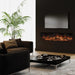 Ortal Evonic E-Lectra 70 built-in electric fireplace in a living room