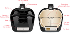Primo Oval ceramic grill components diagram