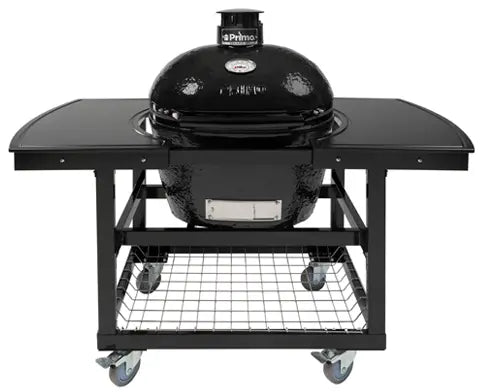 Primo Oval Large Charcoal All-In-One (Heavy-Duty Stand, Side Shelves, Ash Tool and Grate Lifter) - PGCLGC Primo Dreamwood Living