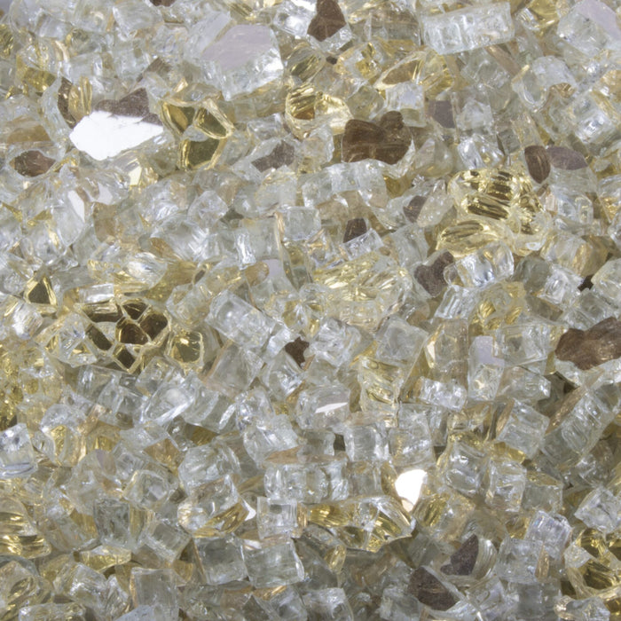 The Outdoor Plus Gold Reflective Fire Glass OPT-144GL