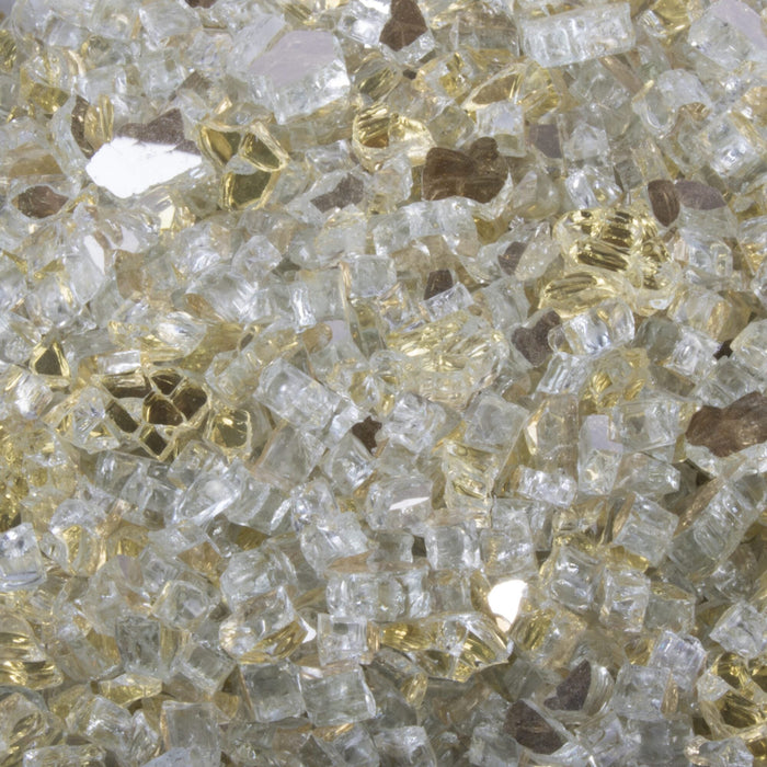 Gold Reflective Fire Glass