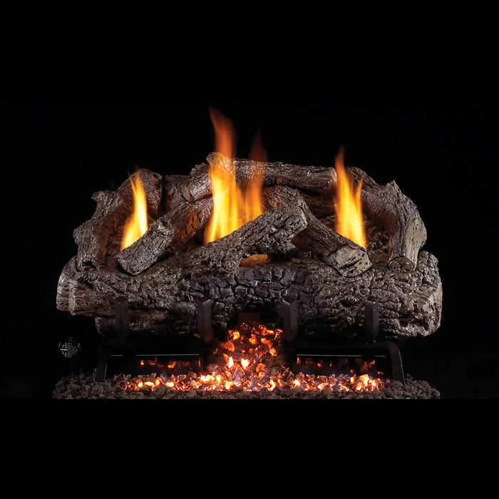 Real Fyre 24" Charred Frontier Oak Vent-Free Gas Log Set with G10 Burner System Real Fyre Dreamwood Living