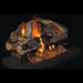 Real Fyre 24" Charred Rugged Split Oak See Thru Vented Gas Log Set Real Fyre Dreamwood Living