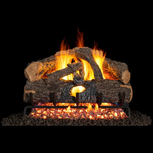 Real Fyre 30" Charred Evergreen Oak Vented Gas Log Set with G52 Radiant Fyre Burner System Real Fyre Dreamwood Living
