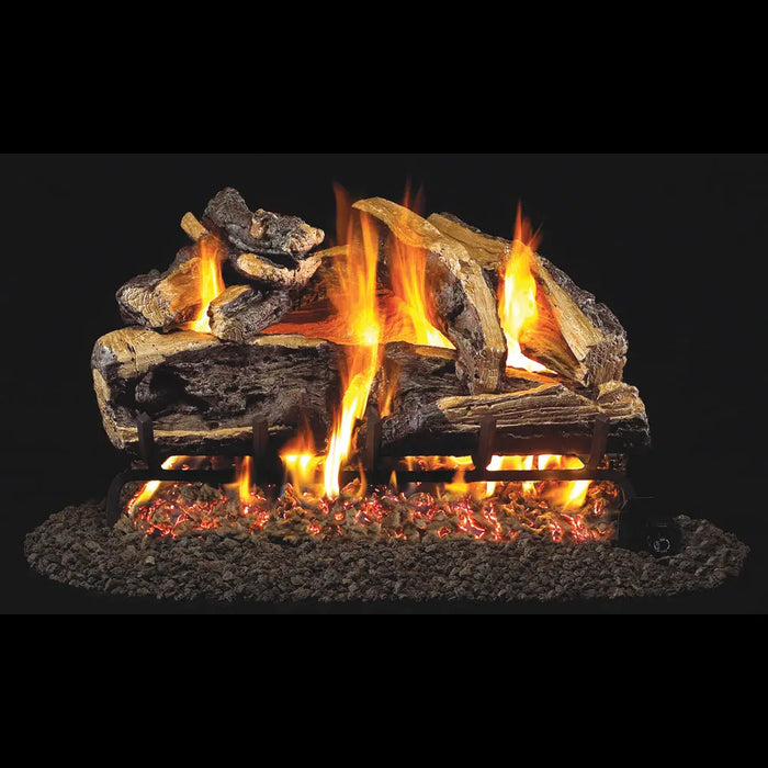 Real Fyre 30" Charred Rugged Split Oak Vented Gas Log Set Real Fyre Dreamwood Living