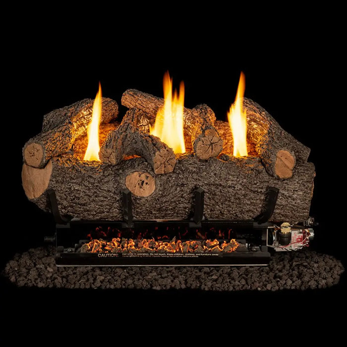 Real Fyre 24" Meadow Oak See Thru Vent-Free Gas Log Set with G9 Burner System Real Fyre Dreamwood Living