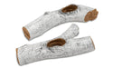 two white birch ceramic bonus logs