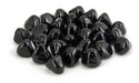 pile of glossy black glass nuggets