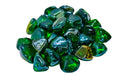 pile of emerald green glass nuggets