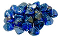 pile of deep blue glass nuggets