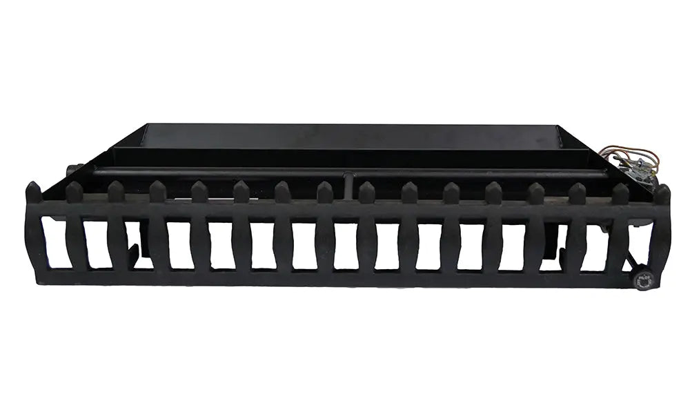 black cast iron fender, front view