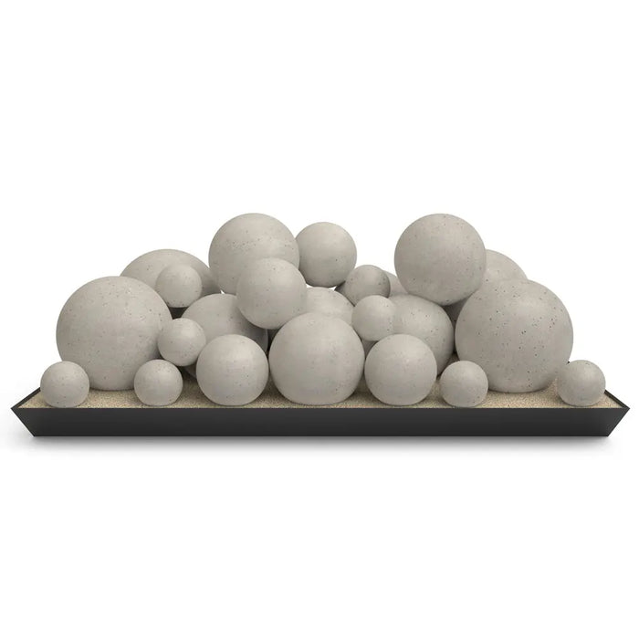 Real Fyre Mixed Select Fyre Spheres with 30" P45 Pan Burner System Real Fyre Dreamwood Living