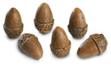 six ceramic acorns