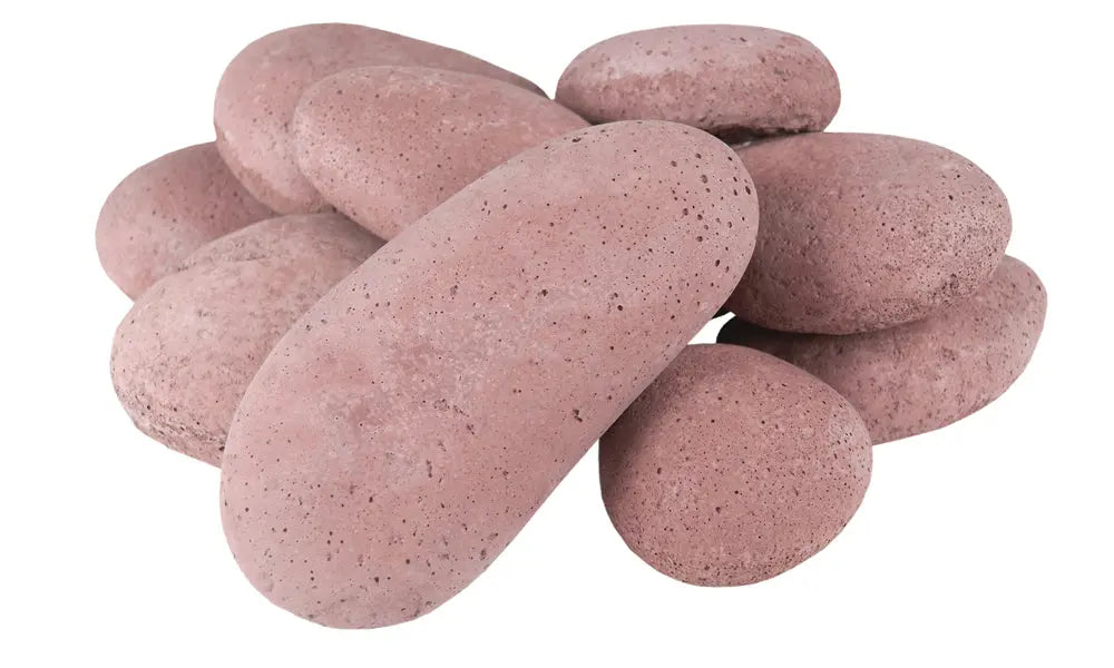 terracotta pink river rock stones