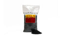 bag of black sand with a small pile beside it