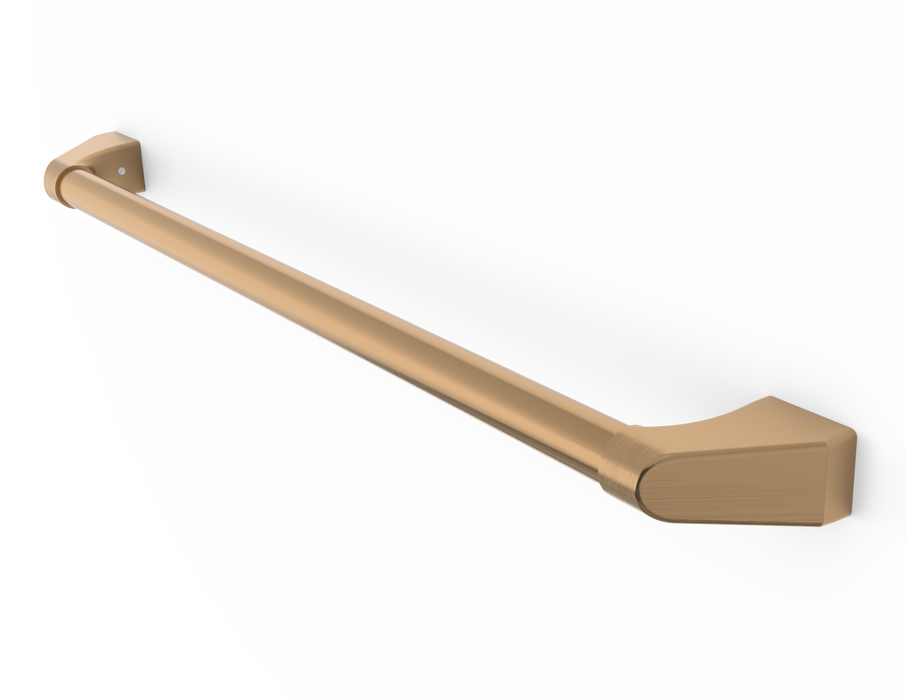 Wildfire Designer Finish refrigerator handle RH-BB in brushed bronze, angled view