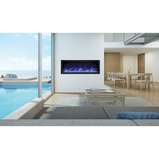 Remii by Amantii 45" Extra Slim Series Built-in Electric Fireplace with Black Steel Surround Amantii