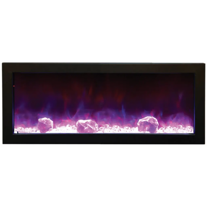 Remii by Amantii 45" Extra Slim Series Built-in Electric Fireplace with Black Steel Surround Amantii