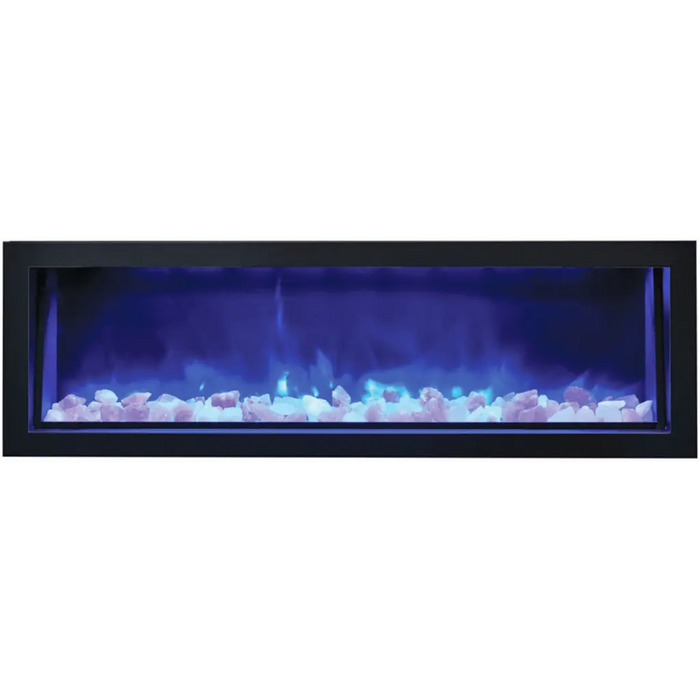 Remii by Amantii 45" Extra Slim Series Built-in Electric Fireplace with Black Steel Surround Amantii