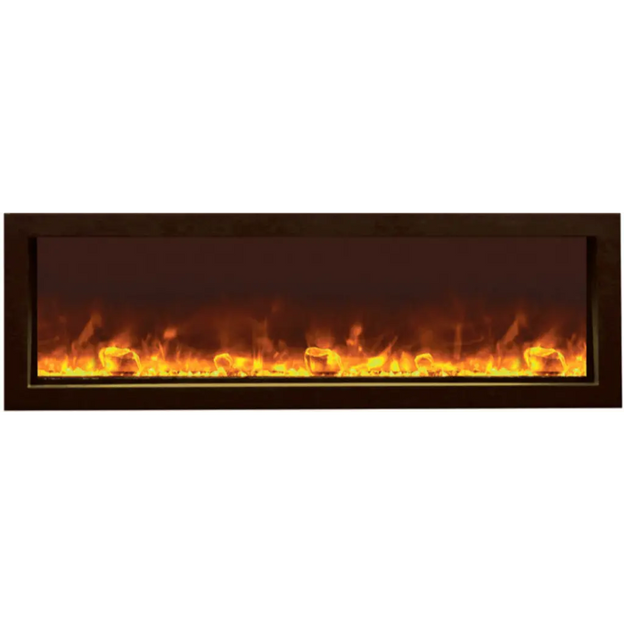 Remii by Amantii 45" Extra Slim Series Built-in Electric Fireplace with Black Steel Surround Amantii
