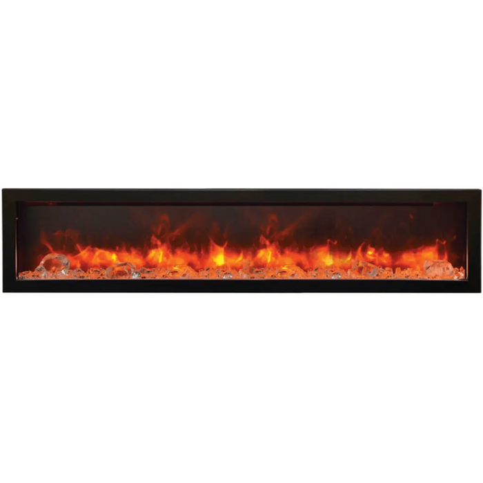 Remii by Amantii 45" Extra Slim Series Built-in Electric Fireplace with Black Steel Surround Amantii