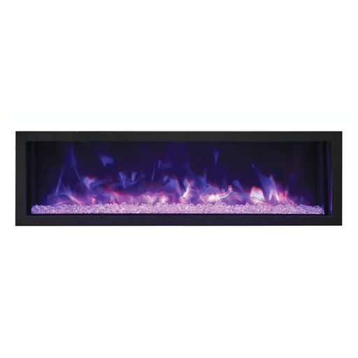 Remii by Amantii 55" Extra Slim Series Built-in Electric Fireplace with Black Steel Surround Amantii