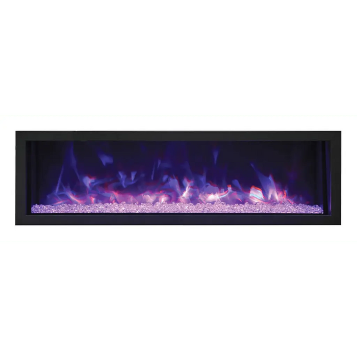 Remii by Amantii 55" Extra Slim Series Built-in Electric Fireplace with Black Steel Surround Amantii