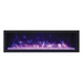 Remii by Amantii 55" Extra Slim Series Built-in Electric Fireplace with Black Steel Surround Amantii