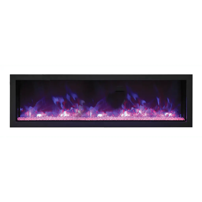 Remii by Amantii 55" Extra Slim Series Built-in Electric Fireplace with Black Steel Surround Amantii