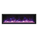 Remii by Amantii 55" Extra Slim Series Built-in Electric Fireplace with Black Steel Surround Amantii
