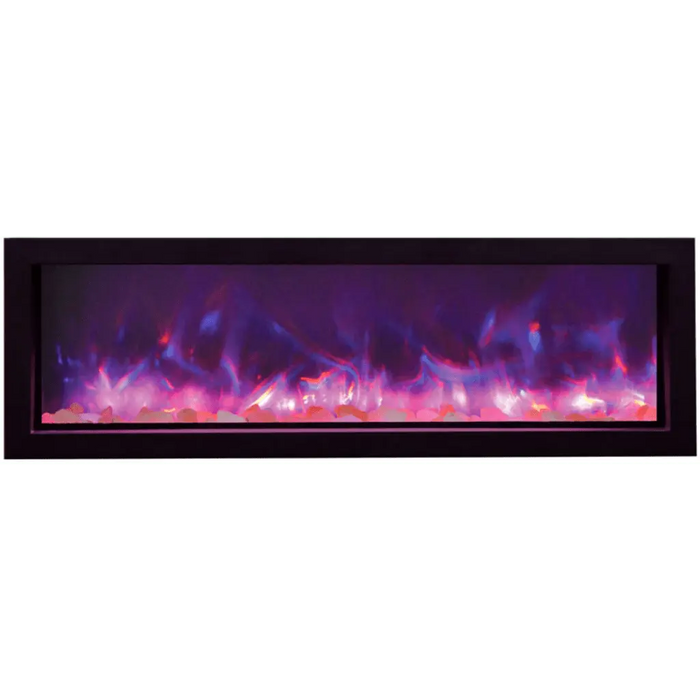 Remii by Amantii 55" Extra Slim Series Built-in Electric Fireplace with Black Steel Surround Amantii