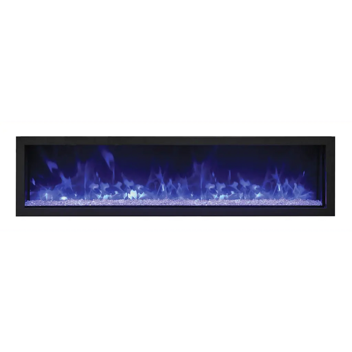 Remii by Amantii 65" Extra Slim Series Built-in Electric Fireplace with Black Steel Surround Amantii