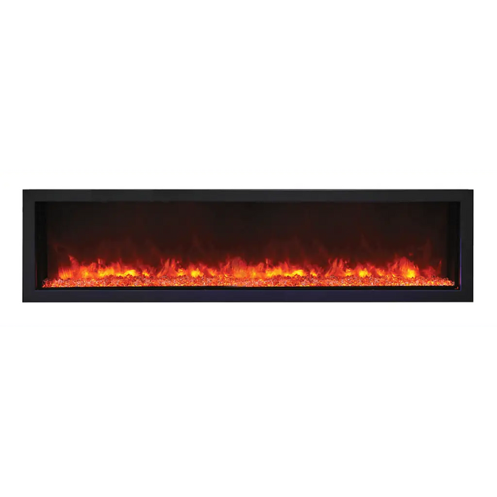 Remii by Amantii 65" Extra Slim Series Built-in Electric Fireplace with Black Steel Surround Amantii